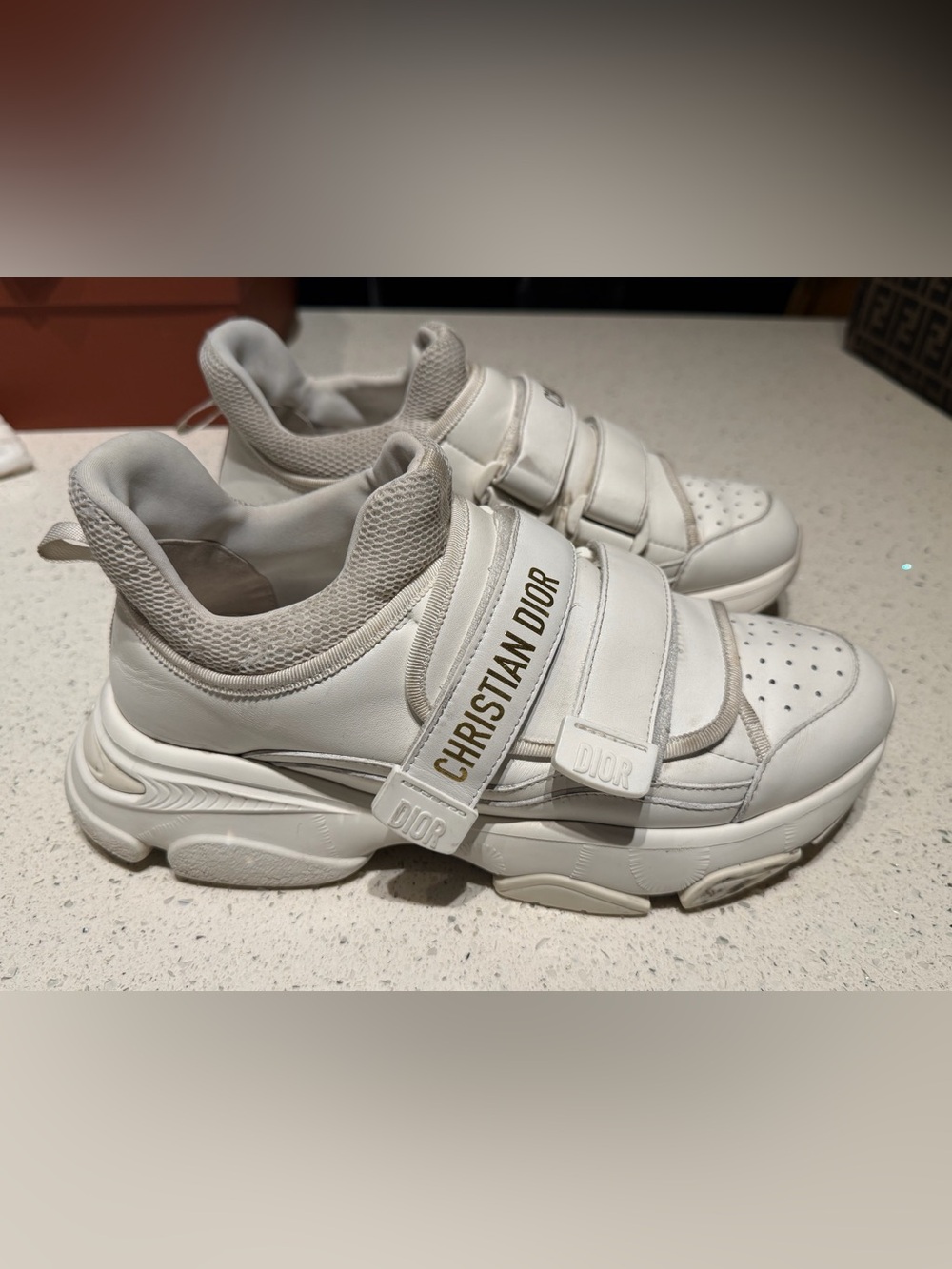 Dior White Logo Insole Print sneakers